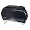 San Jamar Twin 9" Jumbo Tissue Dispenser, 19 x 5 1/4 x 12, Transparent Black Pearl R4000TBK - alternate 7